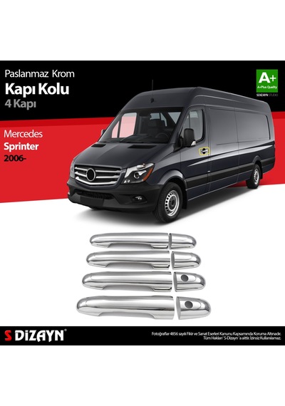 S-Dizayn Mercedes Sprinter W906 Krom Kapı Kolu  4 Kapı 2006 Üzeri