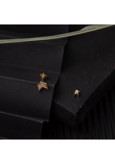 Bilezikci Yön 14 Ayar Altın Tragus Küpe Kphss14k22477 Sarı