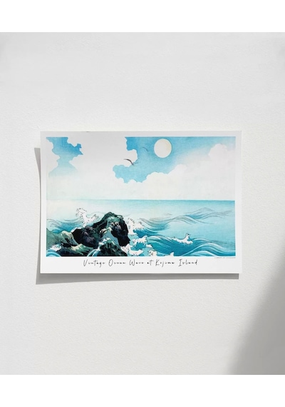 Çerçevesiz Poster Kojima Adası'nda Okyanus Dalgası