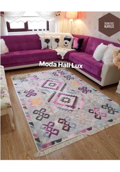 Etnik Kaymaz Taban Yıkanabilir Halı Kilim Yolluk Etnik Kaymaz Taban Yıkanabilir Halı Kilim Yolluk