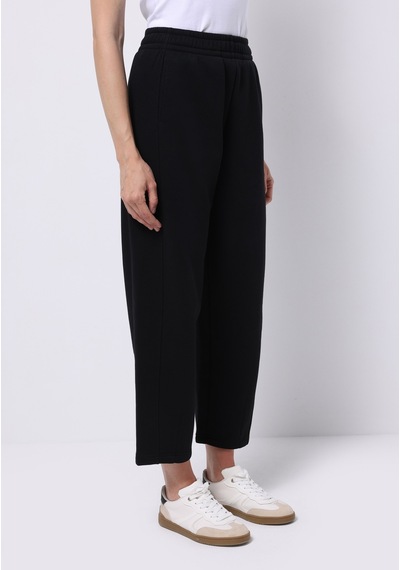Colins Regular Fit Orta Bel Düz Kadın Siyah Eşofman Altı Cl1076081 Q1.v2 Blk Siyah