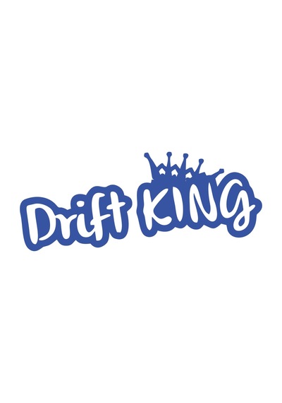 Drift King Araba Sticker 17x17 Cm Mavi