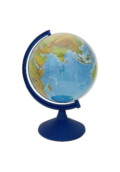 Gürbüz Işıksız Modern Küre Fiziki Dünya Haritası 30 CM