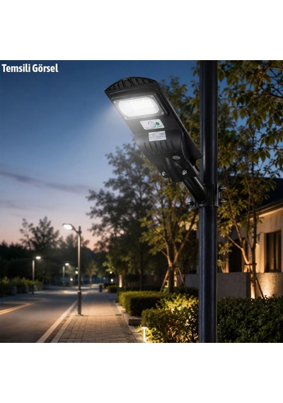 Solar Güneş Panelli 50w Kumandalı Led Armatür Bahçe Balkon Teras Dış Mekan Aydınlatma Lambası