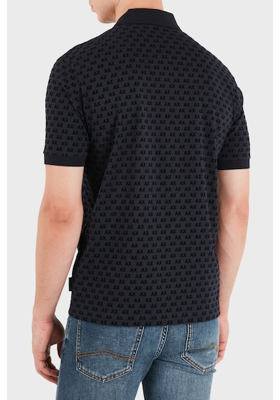Armani Exchange % 100 Pamuk Regular Fit Düğme Polo Erkek Polo Xm002905 Af10356 Ub101 Lacivert