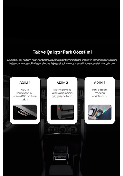 70mai Obd-ıı Park Gözetim Kablosu Tüm Type-c Kameralar İle Uyumlu