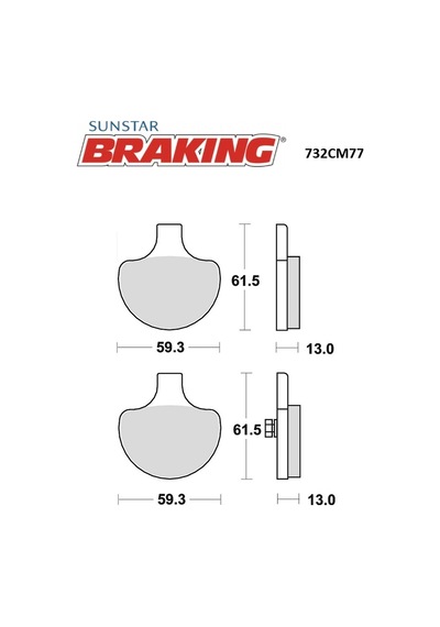 Sinterli Ön Fren Balatası / Harley D. / Xlh 883 Sportster / 883cc / Ön / 1990-1991-1992-1993-1994-1995-1996-1997-1998-1999-2000-2001-2002-2003-2004-2005-2006
