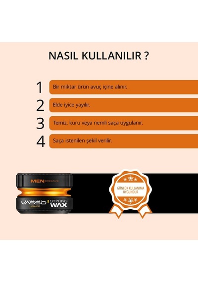 Parlaklık Kazandıran Wax Tüm Saç Tipleri Doğal Tutuş Ve Doğal Parlaklık Aqua Usher 150 Ml