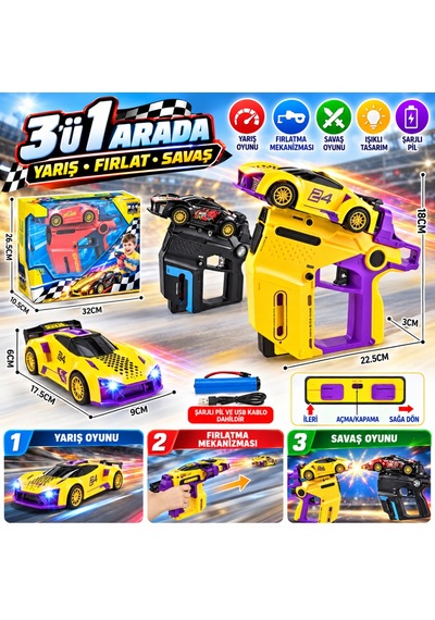Zj114a X Lazer Güdümlü Kumandalı Sarı