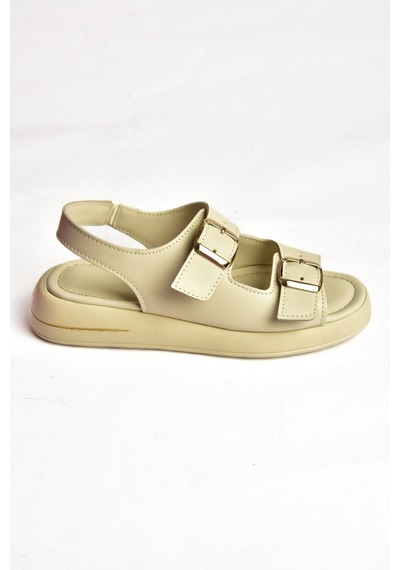Fox Shoes S518108309 Bej Kadın Sandalet Bej