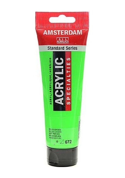Talens Amsterdam Akrilik Boya 120 Ml. 672 Reflex Green Fosforlu