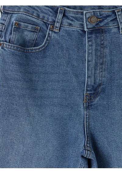 LC Waikiki Lc Waıkıkı İndigo Mom Fit Kadın Jean Pantolon