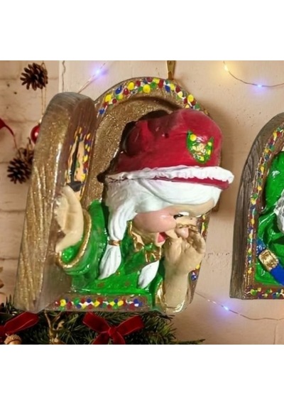 Noel Cam Cüceleri Gabo Yeni Yıl Dede Nine Yılbaşı Dekor O112 2 Li