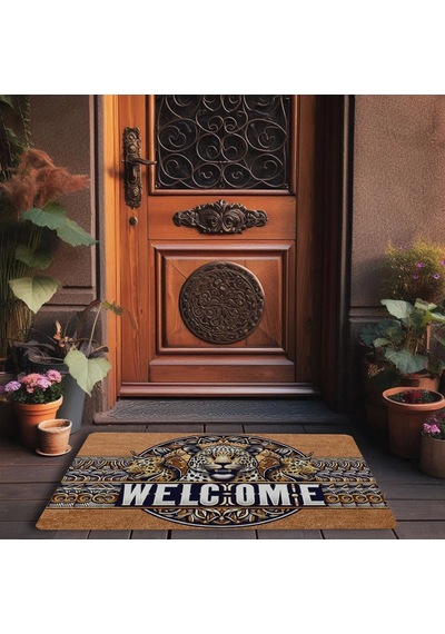 Valerine Life Kaplan Figürlü Welcome Kapı Önü Paspası 45x70cm