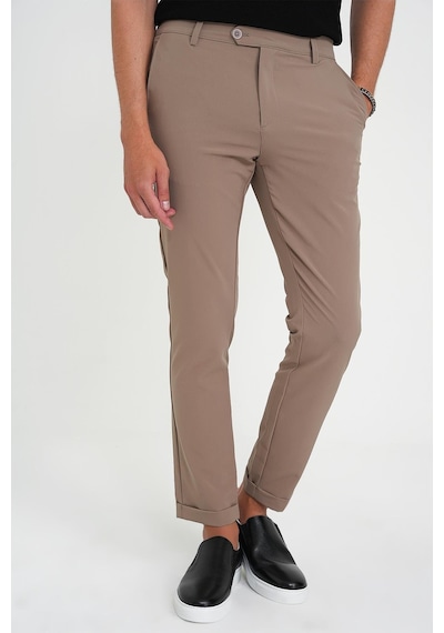 Efor Comfort Fit Beli Lastikli Yan Cep Bej Jogger Pantolon P 1150 Bej