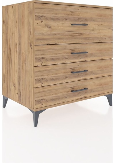 Kronos Şifonyer 4 Çekmeceli 88x59x96 Çam-çam Atlas Çam