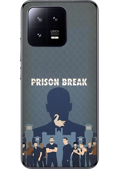 Xiaomi Mi 13 Uyumlu Şeffaf Kılıf Prison Break Tasarımlı