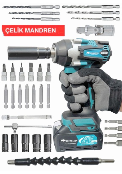 Schmıtzer 6lıset-tu Set Pro 21v 43 Parça Şarjlı Hilti Matkap Somun Sökme Taşlama Dekupaj Dairesel Testere