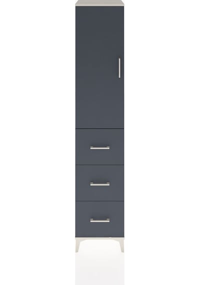 Hyperion Dolap 3 Raflı 3 Çekmeceli Tek Kapaklı 44x44x221 Aytaşı-antrasit Aytası