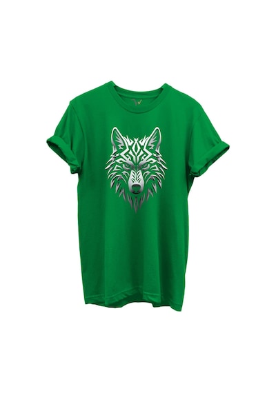 Kurt Ve Türk Özel Koleksiyon Serisi-7 Tasarım Baskılı %100 Pamuk T-shirt Yeşil