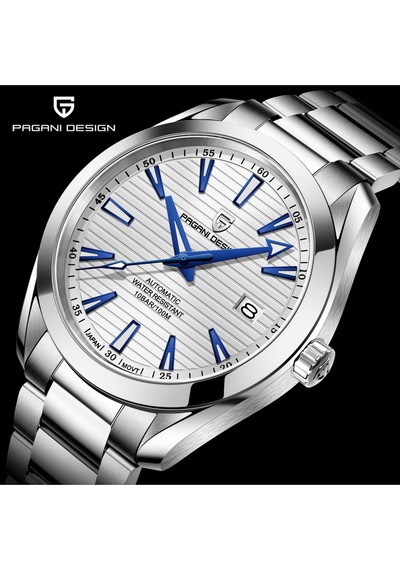 Pagani Design Pd-1688 Aqua Terra Erkek 40mm Retro Japonya Nh35a Otomatik Mekanik 100m Su Geçirmez Safir Çelik Saat Beyaz Diğer