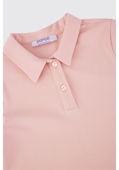 Panço Kız Bebek Eteği Pileli Açık Pembe Elbise 2621GB26005