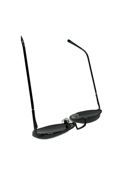 Thentech Oval Siyah Cam Unisex Polarize Kadın Ve Erkek Güneş Gözlüğü Mo14 Siyah