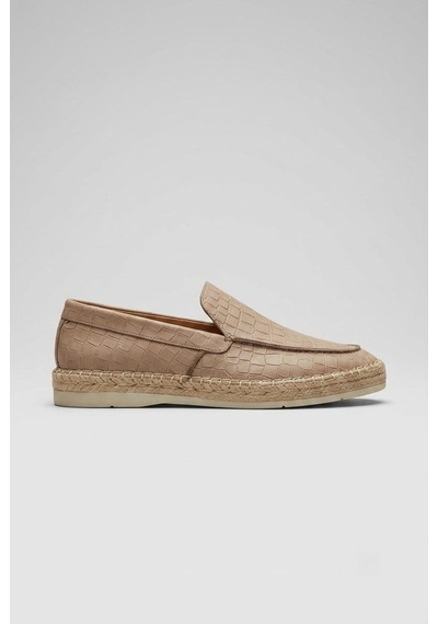 Bej Deri Loafer Ayakkabı 6156