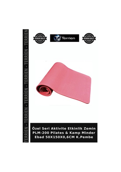 Özel Seri Aktivite Etkinlik Zemin Plm-200 Pilates & Kamp Minder Ebad 50x150x0,6cm K.pembe
