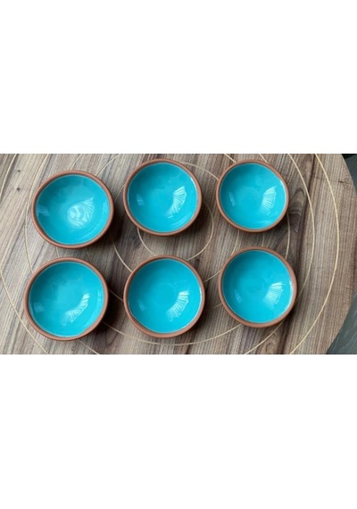 Athstore Turkuaz Sosluk Reçellik Çerezlik Lokumluk Kase 6lı Set Turkuaz