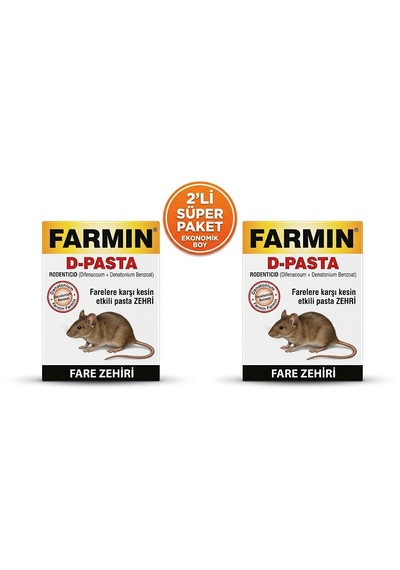 Fare Zehiri 90 Gr Pasta 2'li Set - Ev, Depo, Çiftlik Uyumlu