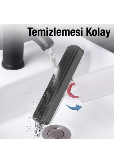 Ezere Çok Amaçlı Mini Tezgah Üstü Paspas Mini Mop + 2 Yedek Uç- 5775 Beyaz