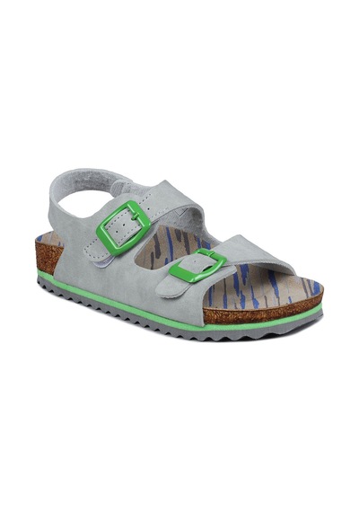 Jump 50023 Çift Tokalı Kız Çocuk Sandalet Gri