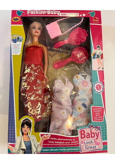 Anlily Oyuncak Bebek 2 Yedek Elbiseli 30 Cm Model Bebek K