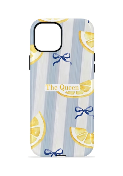 Apple iPhone Uyumlu 14 Vorian Çift Katmanlı Magsafe Kılıf Queen Lemon Bow