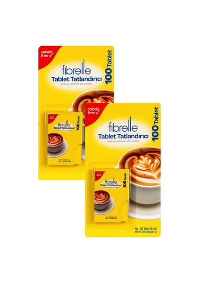 Fibrelle Sukralozlu Tablet Tatlandırıcı 100'lük Cep 2 Adet