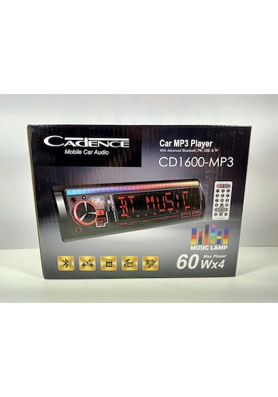 Cadence Teyp Led Animasyonlu , Çift Usb, Çift Amfi , Ekstra Bass Ve Bluetoothlu 7 Renk Oto Teyp