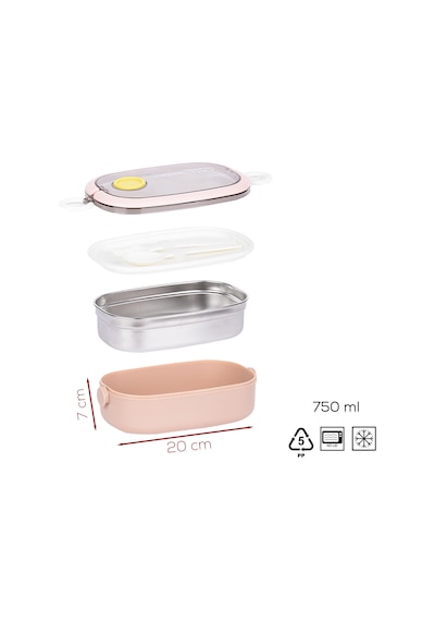 Posima 3114 Stainless Steel Vakumlu Lunch Box Sefer Tası  Pembe
