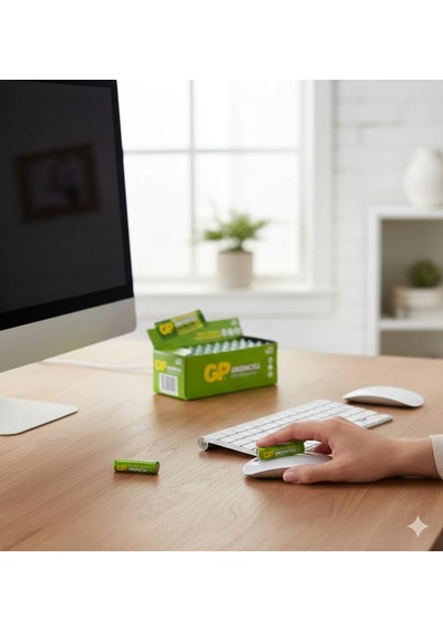 Batteries Gp15g Greencell R6p/1215/aa Kalem Pil, 1.5 Volt, 40'lı Kutu, Yeşil/sarı/beyaz