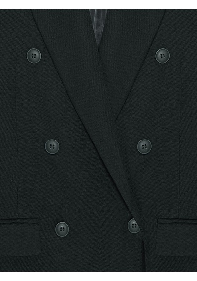 Dilvin 60789 Kruvaze Blazer Ceket-siyah Siyah