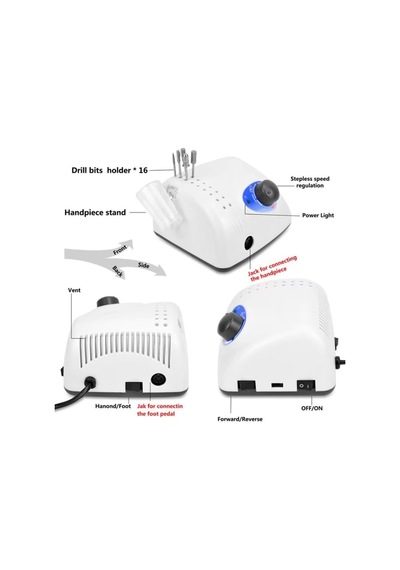 Strong 210 + Pro Iv 65w 4,5000 Rpm Elektrikli Tırnak Törpü Manikür Pedikür Freze Makinesi
