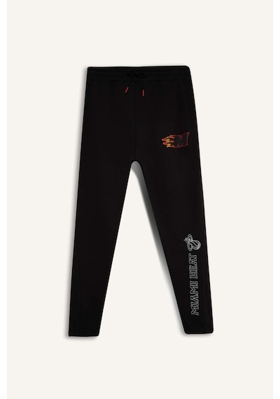DeFactoFit NBA Miami Heat Kalın Jogger Eşofman Altı Standart Fit Cepli Esnek Bantlı Paça D6561AX25SPBK81