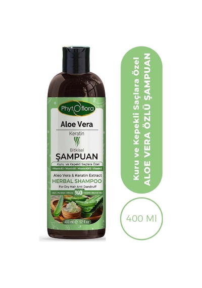 Phytoflora Aloe Vera Ve Keratinli Bitkisel Şampuan 400 Ml