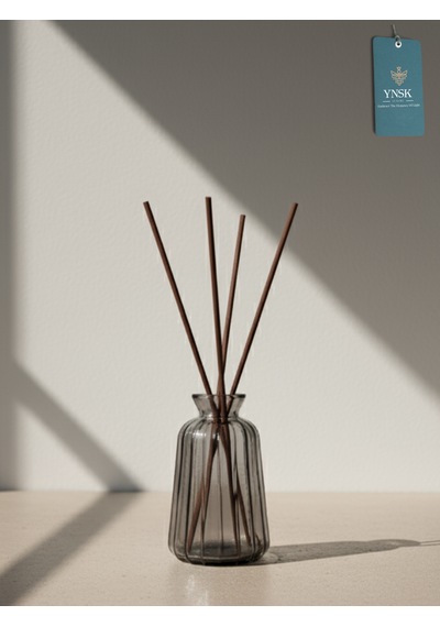 Chacha Home Modern 3'lü Minimalist Cam Çiçek Vazosu Dekoratif Masa Üstü Vazo Seti Füme