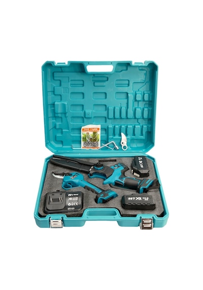 Prohummer Ph294 Profesyonel 2li Bahçe Set Akülü Dijital Göstergeli 50mm Dal Budama Makası Ve 20cm Dal Budama Testeresi 88vmax