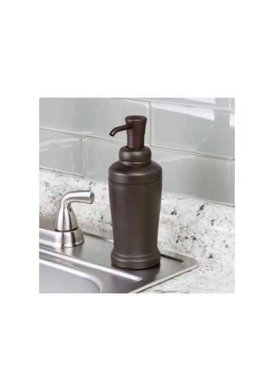 Buççin Online Mağaza Sıvı Sabunluk Bronz Kahve Renkli,abs 8x8x21cm 340ml Metal Metalik Çok Renkli