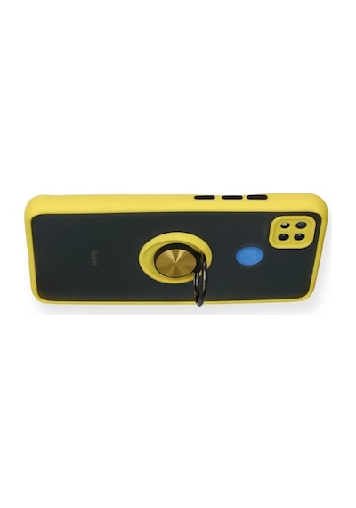 Xiaomi Redmi 9c Uyumlu Kılıf Montreal Yüzüklü Silikon Kapak - Sarı