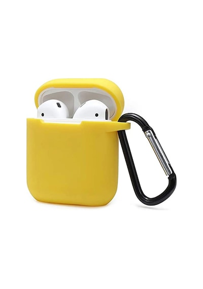 Uray Store Apple AirPods Uyumlu 2 2.nesil Sert Silikon Kılıf - Sarı Diğer