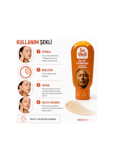 So Well C Vitamin Mask Soyulabilen Maske 100 Ml 2 Adet