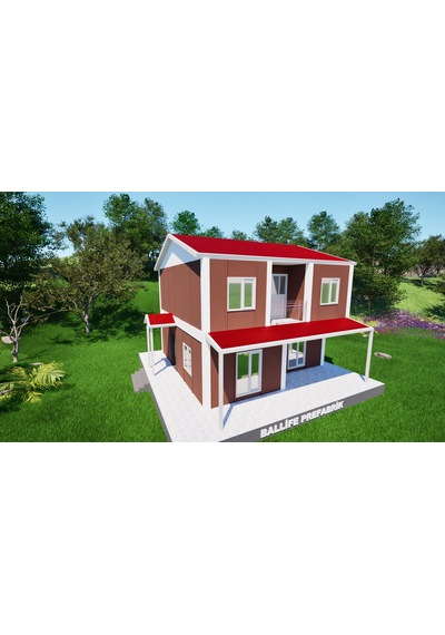 Ballife Prefabrik 130 M2 Standart Dubleks Prefabrik Konut